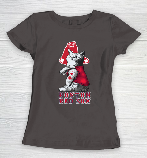 MLB Baseball My Cat Loves Boston Red Sox Women's T-Shirt 7