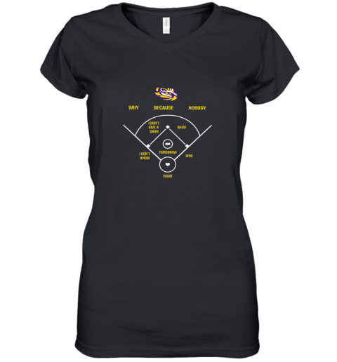 LSU Tigers Baseball Diamond Women's V-Neck T-Shirt