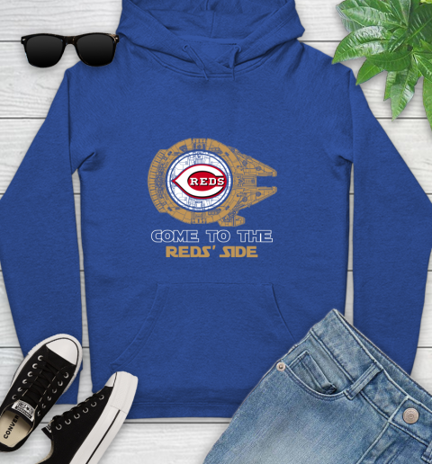 MLB Come To The Cincinnati Reds Side Star Wars Baseball Sports Youth Hoodie 11
