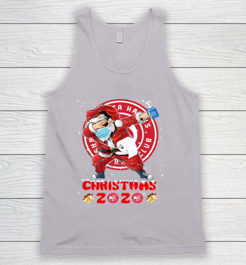 Atlanta Hawks Funny Santa Claus Dabbing Christmas 2020 NBA Tank Top 3