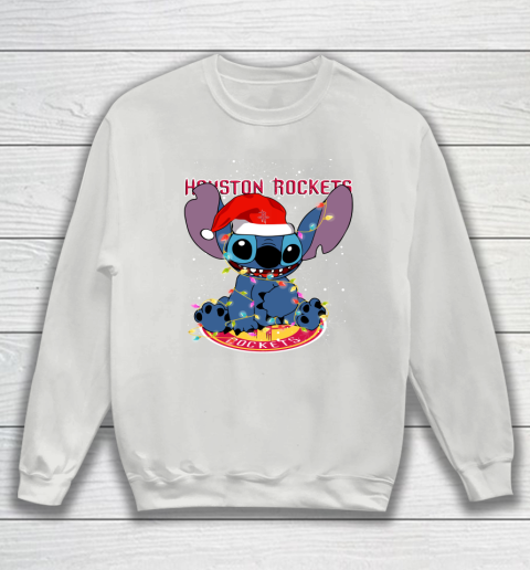 Houston Rockets NBA noel stitch Basketball Christmas Sweatshirt 3