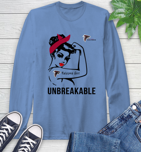 NFL Atlanta Falcons Girl Unbreakable Football Sports Long Sleeve T-Shirt 10