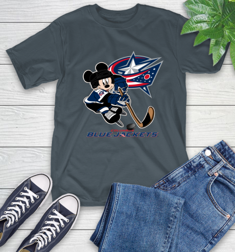 NHL Columbus Blue Jackets Mickey Mouse Disney Hockey T Shirt T-Shirt 9