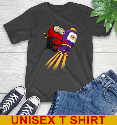 NBA Basketball Los Angeles Lakers Deadpool Minion Marvel Shirt T-Shirt