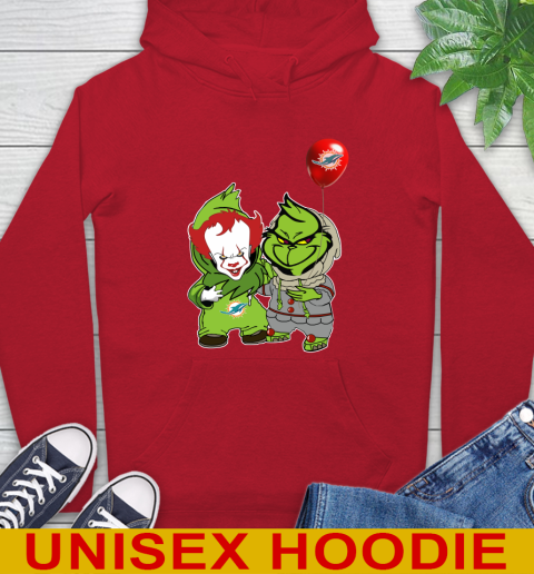 Miami Dolphins Baby Pennywise Grinch Christmas NFL Football Hoodie 10