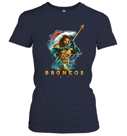 NFL Denver Broncos Aquaman DC Football Sports 7Bok424X09D ladies t shirt 20 95 151514 front navy