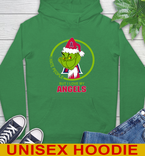 Los Angeles Angels MLB Christmas Grinch I Hate People But I Love My Favorite Baseball Team Hoodie 8