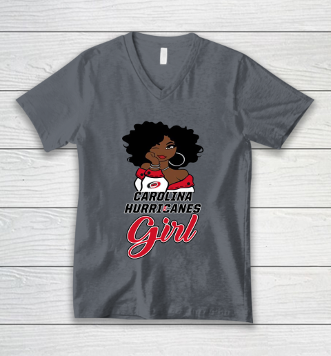 Carolina Hurricanes Girl NHL V-Neck T-Shirt 5