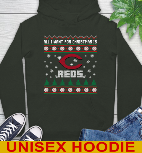 MLB All I Want For Christmas Is Cincinnati Reds Baseball Sports 24