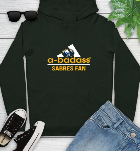 NHL A Badass Buffalo Sabres Fan Adidas Hockey Sports Youth Hoodie 14