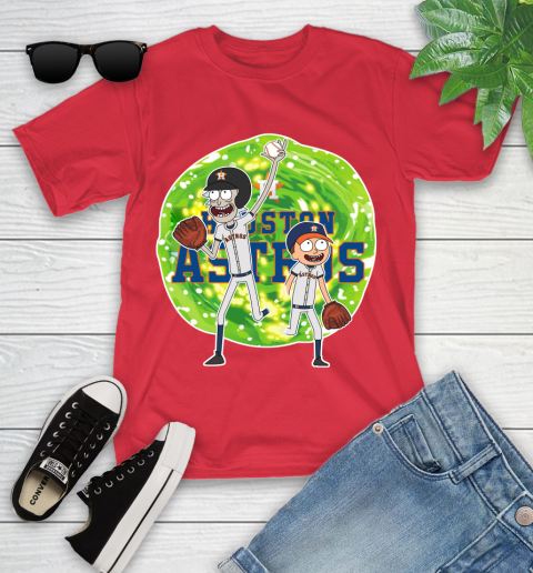 MLB Houston Astros Rick And Morty Baseball Sports Youth T-Shirt 10