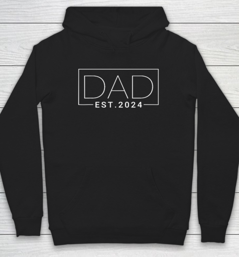 Dad Est 2024 New Dad Gift for Dad Anniversary Father Hoodie
