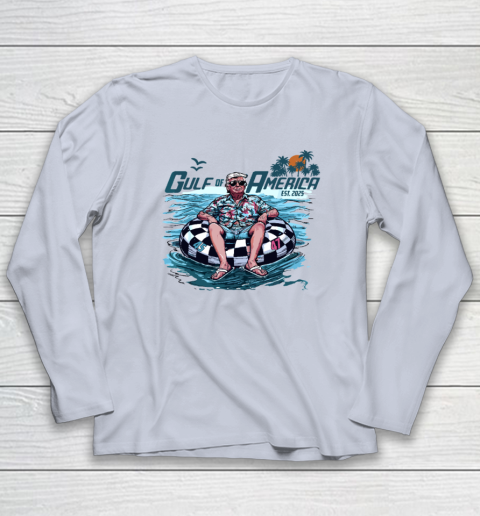 Funny Trump Shirt Gulf Of Us America Est 2025 Long Sleeve T-Shirt 4