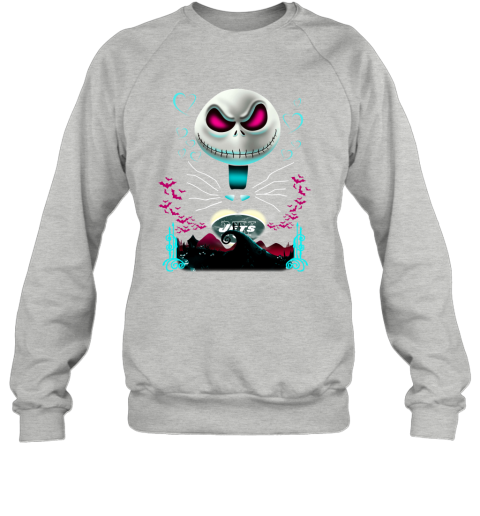 NFL New York Jets Jack Skellington Sally The Nightmare Before Christmas Football HZYLGJGKPyE sweatshirt 35 95 151514 front sport grey