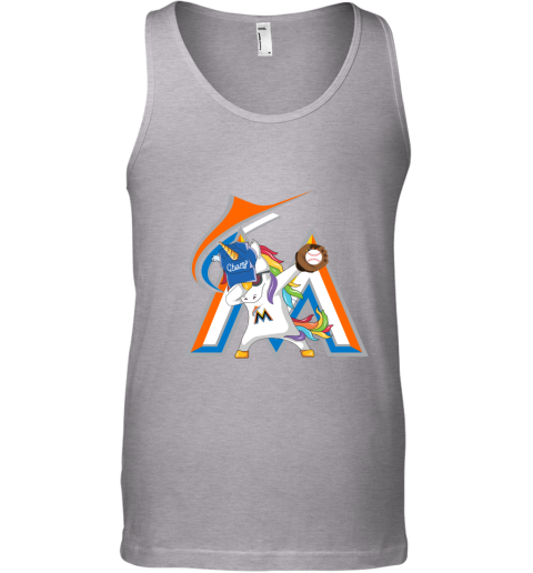 Hip Hop Dabbing Unicorn Flippin Love Miami Marlins Tank Top