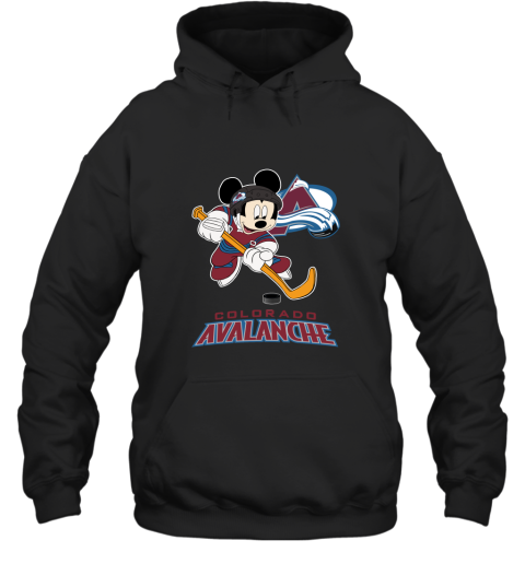 NHL Hockey Mickey Mouse Team Colorado Avanlanche Hoodie