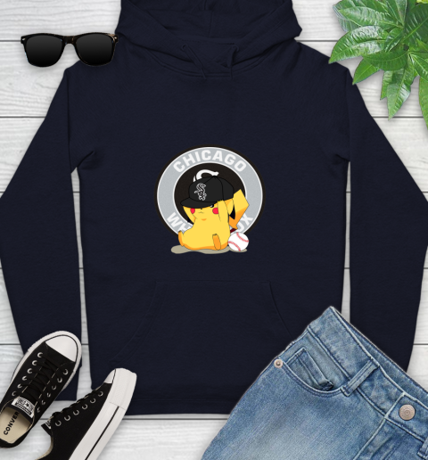 MLB Pikachu Baseball Sports Chicago White Sox Youth Hoodie 4