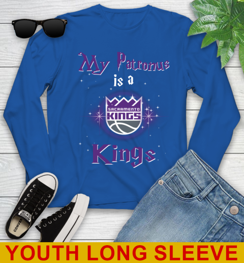 NBA Basketball Harry Potter My Patronus Is A Sacramento Kings Youth Long Sleeve 10