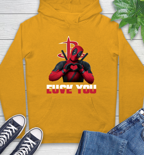 NBA Houston Rockets Deadpool Love You Fuck You Basketball Sports Hoodie 2