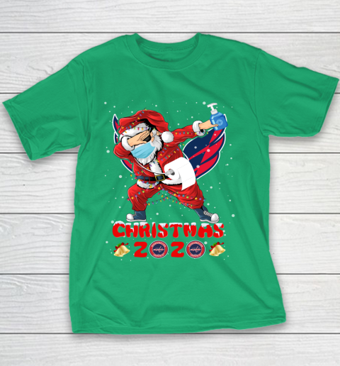 Washington Capitals Funny Santa Claus Dabbing Christmas 2020 NHL Youth T-Shirt 3