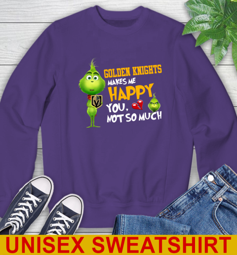 NHL Vegas Golden Knights Makes Me Happy You Not So Much Grinch Hockey Sports Sweatshirt 4