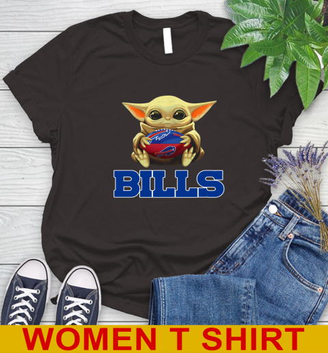 NFL Football Buffalo Bills Baby Yoda Star Wars Shirt Women's T-Shirt 8