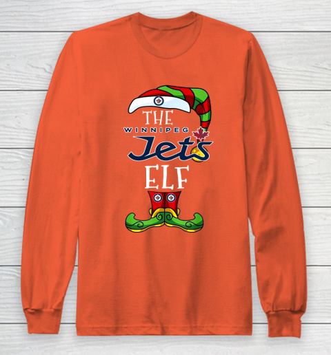 Winnipeg Jets Christmas ELF Funny NHL Long Sleeve T-Shirt 3