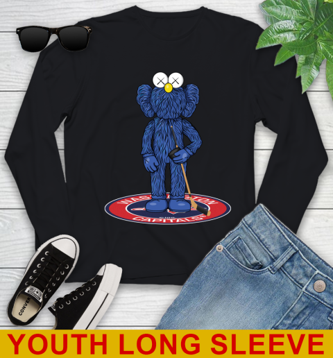 NHL Hockey Washington Capitals Kaws Bff Blue Figure Shirt Youth Long Sleeve 2