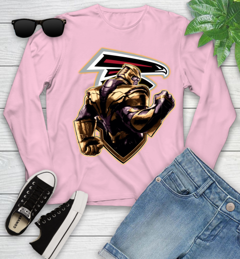 NFL Thanos Avengers Endgame Football Sports Atlanta Falcons Youth Long Sleeve 10