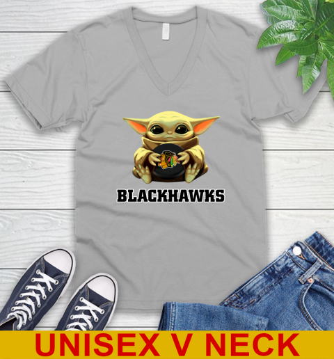 NHL Hockey Chicago Blackhawks Star Wars Baby Yoda Shirt 52