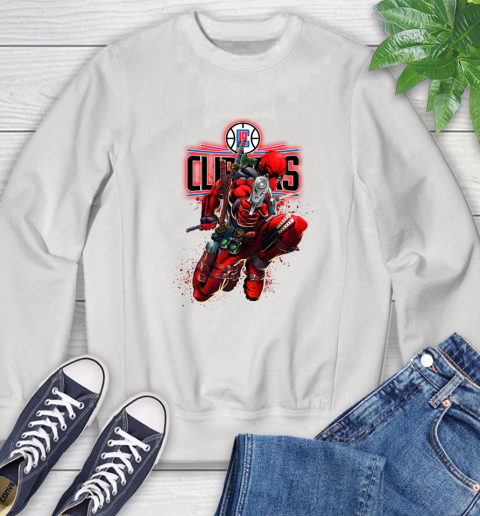 NBA Deadpool Marvel Comics Sports Basketball LA Clippers Sweatshirt