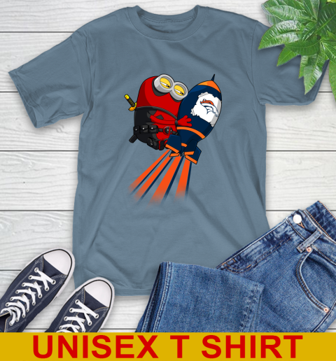 NFL Football Denver Broncos Deadpool Minion Marvel Shirt T-Shirt 8