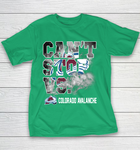 NHL Colorado Avalanche Hockey Can't Stop Vs Youth T-Shirt 3