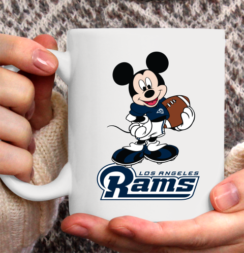 NFL Football Los Angeles Rams Cheerful Mickey Mouse Shirt Ceramic Mug 11oz 2