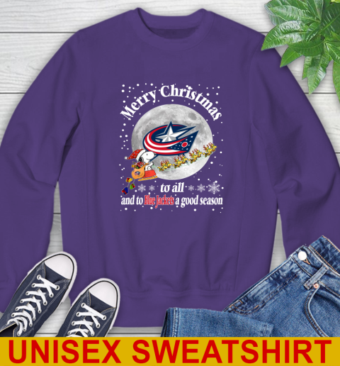 Columbus Blue Jackets Merry Christmas To All And To Blue Jackets A Good Season NHL Hockey Sports Sweatshirt 4