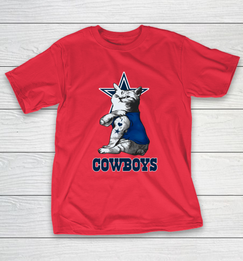 NFL Football My Cat Loves Dallas Cowboys T-Shirt 9