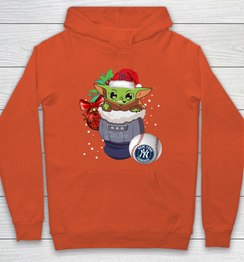 New York Yankees Christmas Baby Yoda Star Wars Funny Happy MLB Hoodie 5