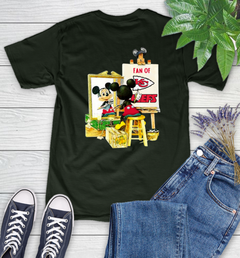 NFL Football Kansas City Chiefs Mickey Drawing Shirt 86
