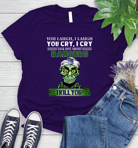 NHL Talk Shit About New York Rangers I Kill You Achmed The Dead Terrorist Jeffrey Dunham Hockey Women's T-Shirt 4