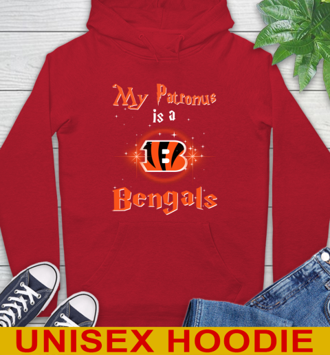 NFL Football Harry Potter My Patronus Is A Cincinnati Bengals Hoodie 10