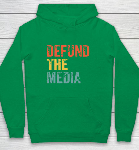 Defund The Media Retro Vintage Youth Hoodie 6