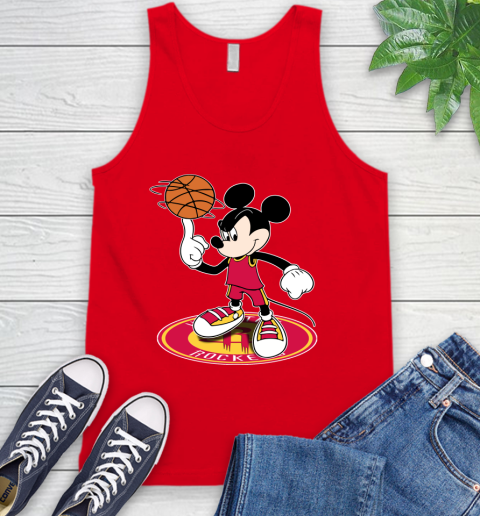 NBA Basketball Houston Rockets Cheerful Mickey Disney Shirt Tank Top 6