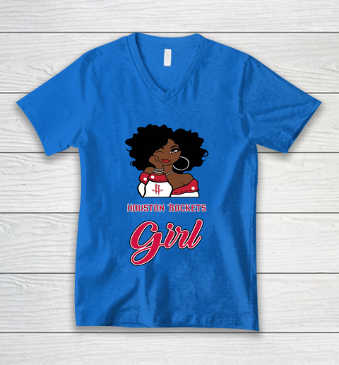 Houston Rockets Girl NBA V-Neck T-Shirt 6