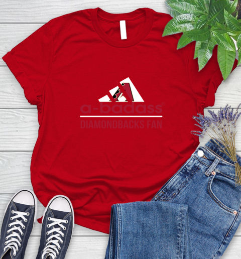 MLB A Badass Arizona Diamondbacks Fan Adidas Baseball Sports Women's T-Shirt 13