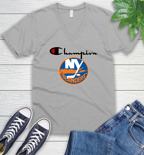 NHL Hockey New York Islanders Champion Shirt V-Neck T-Shirt 2