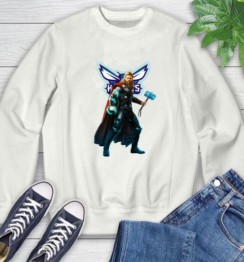 NBA Thor Avengers Endgame Basketball Charlotte Hornets Sweatshirt