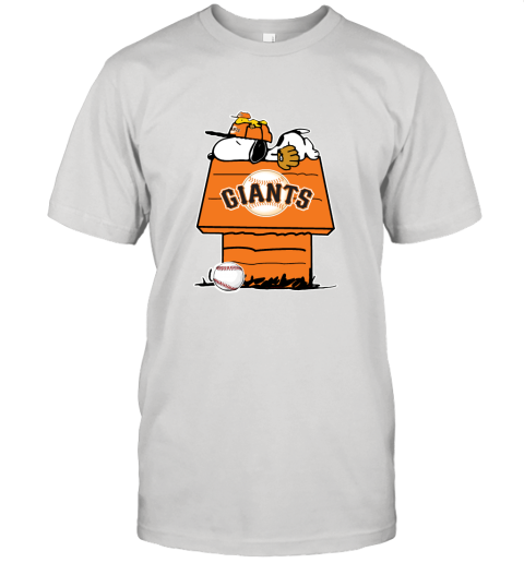 San Francisco Giants Snoopy And Woodstock Resting Together MLB Unisex Jersey Tee