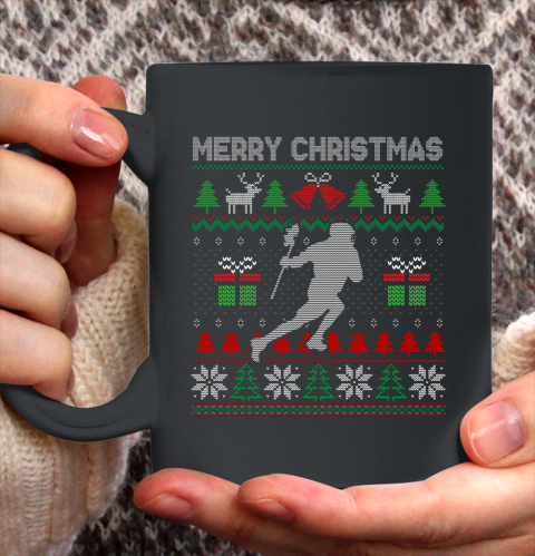 Ugly Christmas Lacrosse Player Santa Tree Xmas Gift Ceramic Mug 11oz