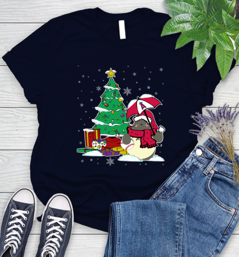 Los Angeles Angels MLB Baseball Cute Tonari No Totoro Christmas Sports Women's T-Shirt 2