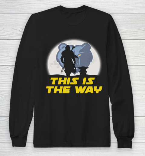 Memphis Grizzlies NBA Basketball Star Wars Yoda And Mandalorian This Is The Way Long Sleeve T-Shirt